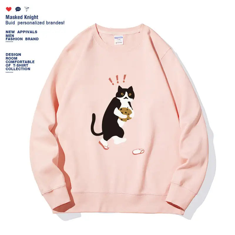 Women's Fashionable Solid Color Printed Long Sleeved Sweatshirt - SJB-DIAMOND ELITES
