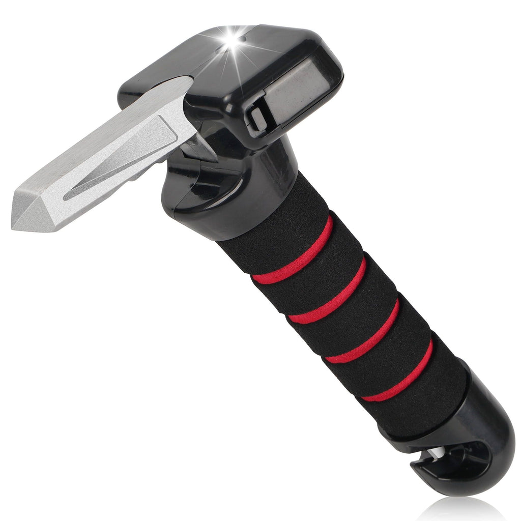 Kekoy Car Handle Assist for Elderly, 4 in 1 Vehicle Support Handle Car Cane Automotive Door Assist Handles with LED Light, Seatbelt Cutter, Window Breaker Standing Mobility Aid for Car