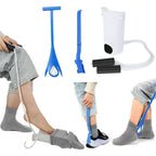 KEKOY 3 Pieces Sock Aid Kit, Easy on and off Sock Slider, Plastic Shoe Horn and Sock Remover, Sock Helper Aide Tool, Sock Assist Device for Elderly, Disabled and Pregant,Pull up Assistance Help EasyOptionXY LLC
