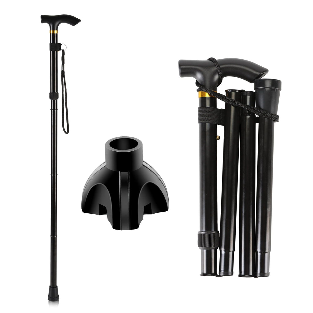 KEKOY Walking Canes for Women Men, Folding Cnes for Walking, 5-Level Adjustable Heights - Self Standing Folding Cane,Portable Collapsible Cane