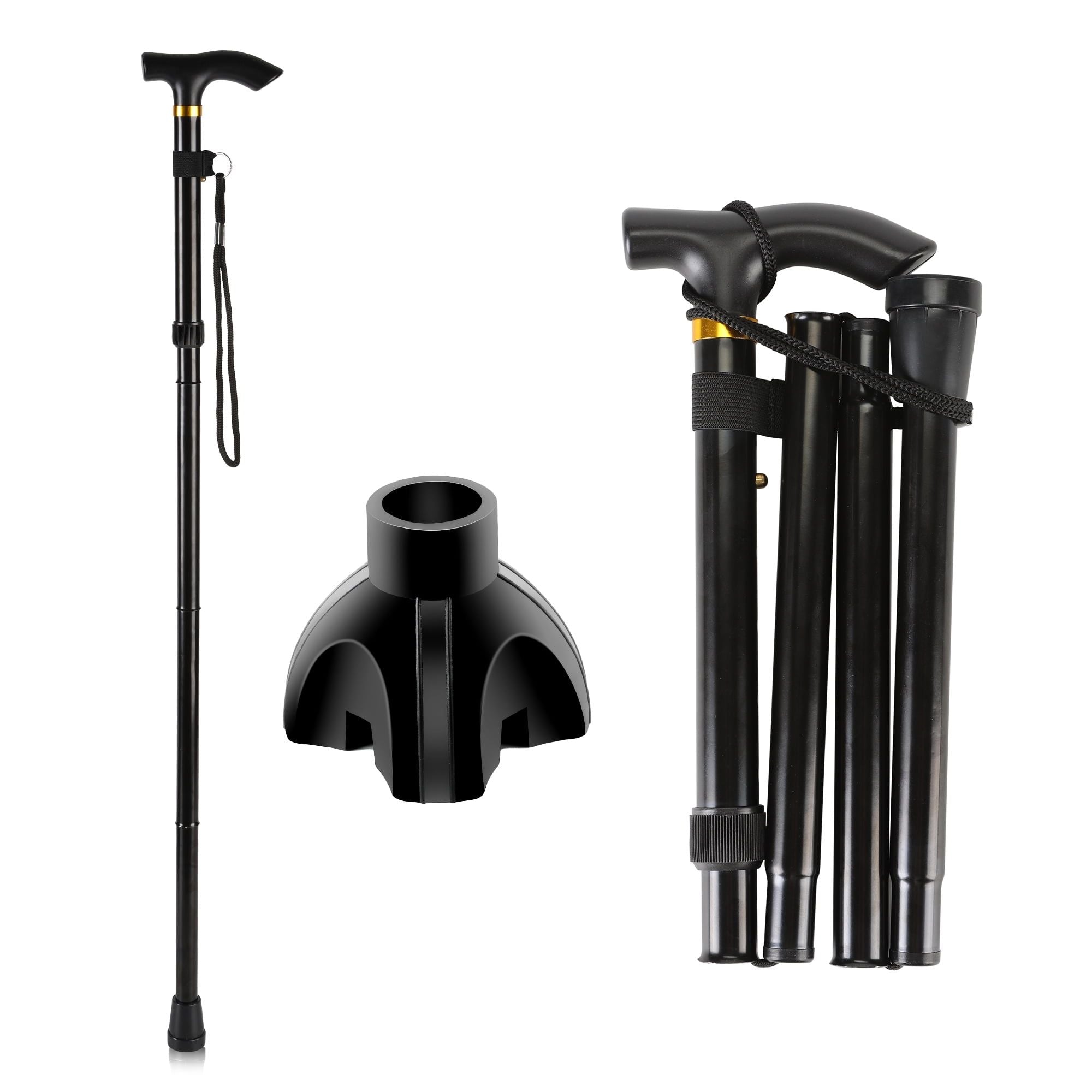 KEKOY Walking Canes for Women Men, Folding Cnes for Walking, 5-Level Adjustable Heights - Self Standing Folding Cane,Portable Collapsible Cane