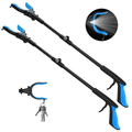 Kekoy Grabber Reaching Tool, 2 Pack 32" Foldable Trash Pickup Reacher for The Disabled, Blue