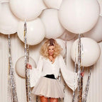 18/36 inch Giant Helium White Balloon For Weddings Birthday Party Festivals And Event Decorations Photography Decorations Birthday Girl Wedding Party Stevvex