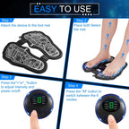 KEKOY EMS Foot Massager Pad with Romote Control, Electric USB Rechargeable Foot Massage Mat with 8 Modes 19 Intensity Promote Blood Circulation