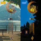 Moon Fairy Wind Chimes, Outdoor Crackle Glass Ball Solar Wind Chimes Lights, Memorial Gifts for Women, Birthday Sympathy Gifts Gardening Decoration EasyOptionXY LLC