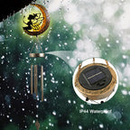 Moon Fairy Wind Chimes, Outdoor Crackle Glass Ball Solar Wind Chimes Lights, Memorial Gifts for Women, Birthday Sympathy Gifts Gardening Decoration EasyOptionXY LLC