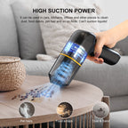 KEKOY Small Car Vacuum Cleaners Cordless, Mini Handheld Portable Vacuum Cleaners Cordless for Car, Home, Office, Dorm, Pet Hair, Black