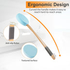 KEKOY Long Handle Lotion Applicator, Back Scrubber Massager Bath Brush Lotion Applicator for Feet with 3 Pads for Women Men Bath Body Care EasyOptionXY LLC