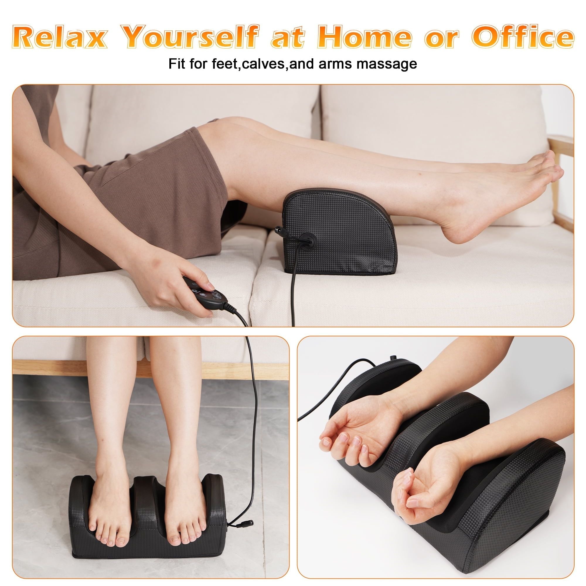 KEKOY Shiatsu Foot Massager with Heat, Chronic Nerve Pain Therapy Spa Gift Kneading & Rolling Massage for Leg Calf Ankle, Hand Remote Control Massager Machine for Circulation and Pain Relief EasyOptionXY LLC
