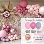 183Pcs Retro Hot Pink Baby Pink 4D Balloons For Baby Shower Bridal Shower Birthday Party For Decoration Girl Birthday Ballons Stevvex