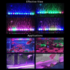 LED Air Bubble Aquarium Light, Underwater Submersible Fish Tank Light, Color Changing 9.8" LED Fish Tank Lights Aquarium Tools, 2 Watt