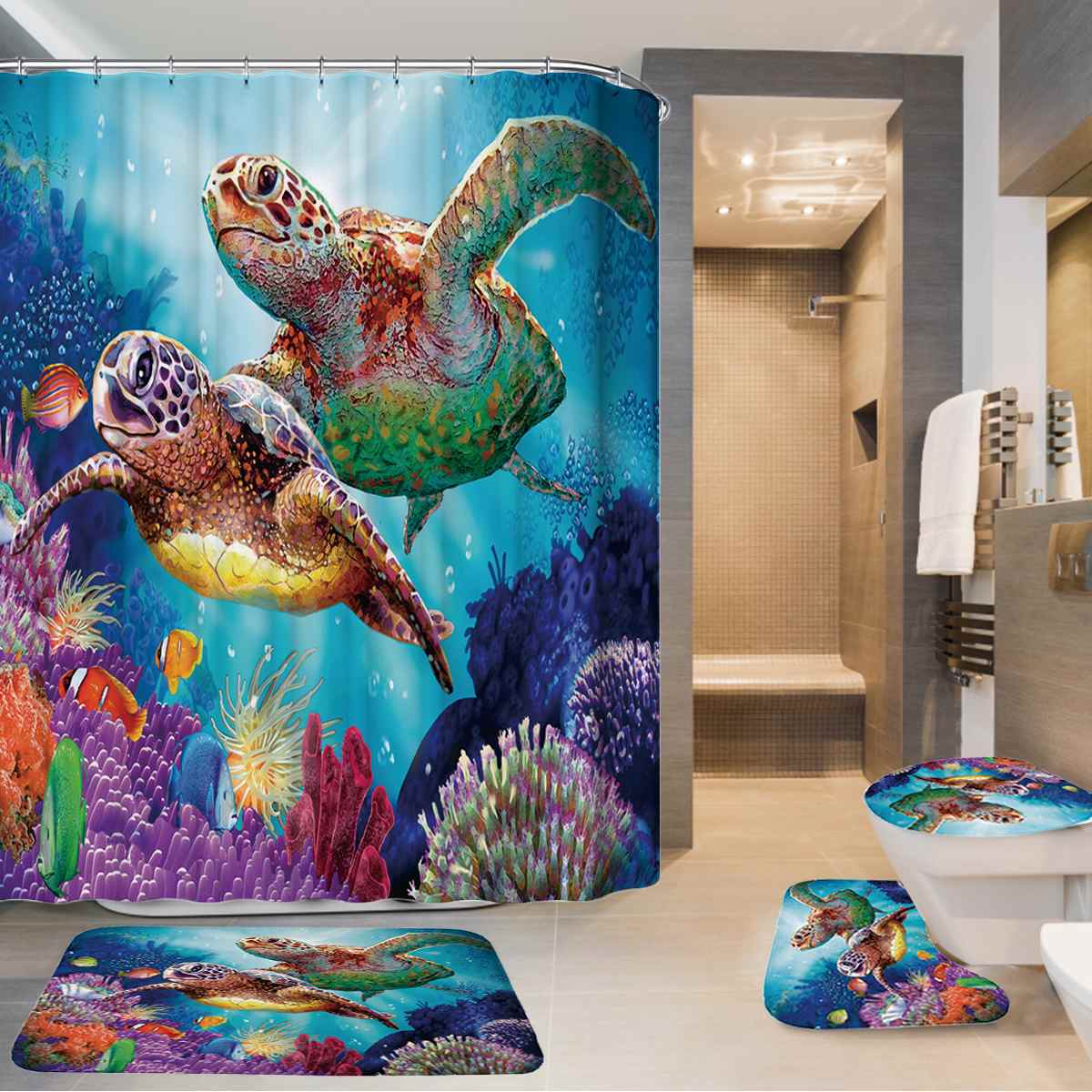 Bathroom non-slip floor mat absorbent suit Pi-Mart