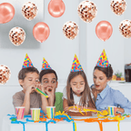 30 Pcs Rose Gold Balloons - 12 Inch Birthday Party Supplies with 10 Latex Balloons and 20 Confetti Balloons, Rose Gold Balloons Set for Birthday Baby Shower Party Decorations EasyOptionXY LLC