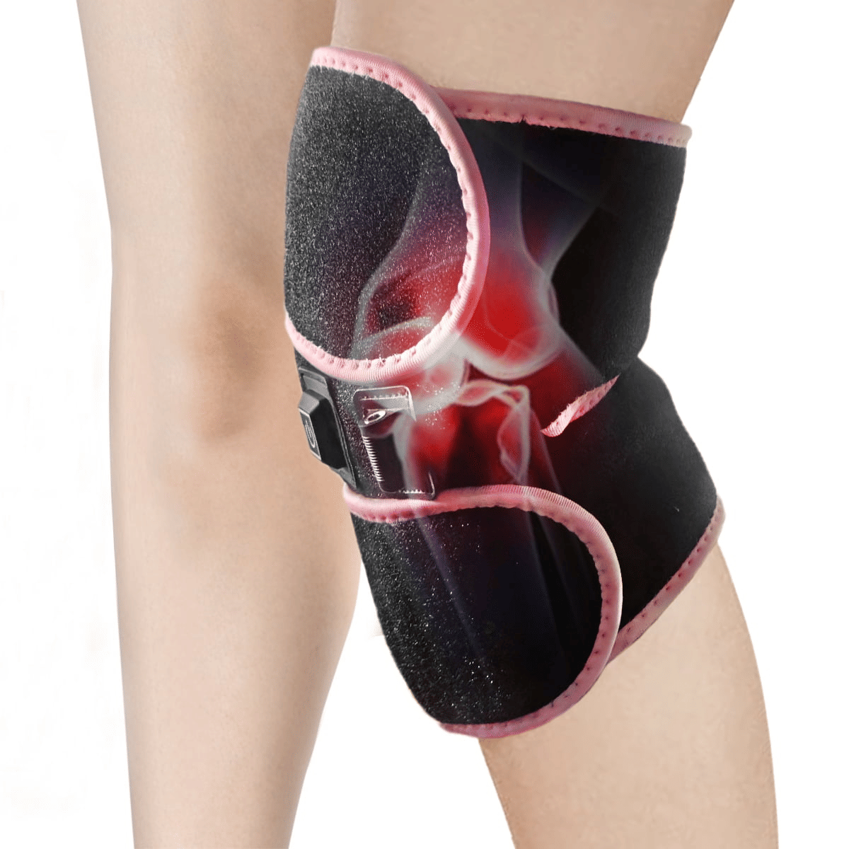 Heated Knee Brace Wrap, Knee Heating Pad with USB Adapter, 3 Adjustable Temperature Knee Warmer for Joint Arthritis Pain Swelling Cramps Relief, Pink EasyOptionXY LLC