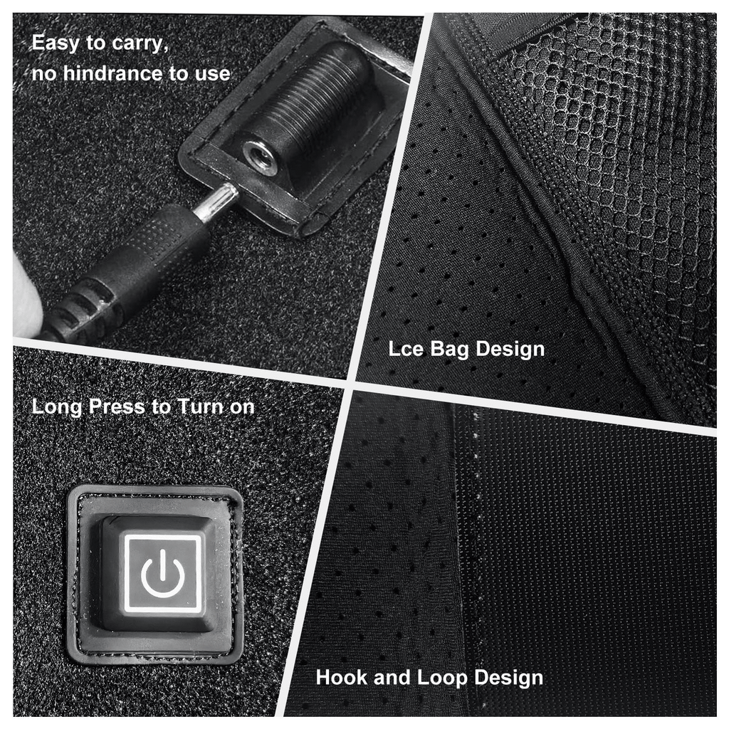 Heated Knee Brace Wrap, Knee Heating Pad with USB Adapter, 3 Adjustable Temperature Knee Warmer for Joint Arthritis Pain Swelling Cramps Relief, Pink EasyOptionXY LLC