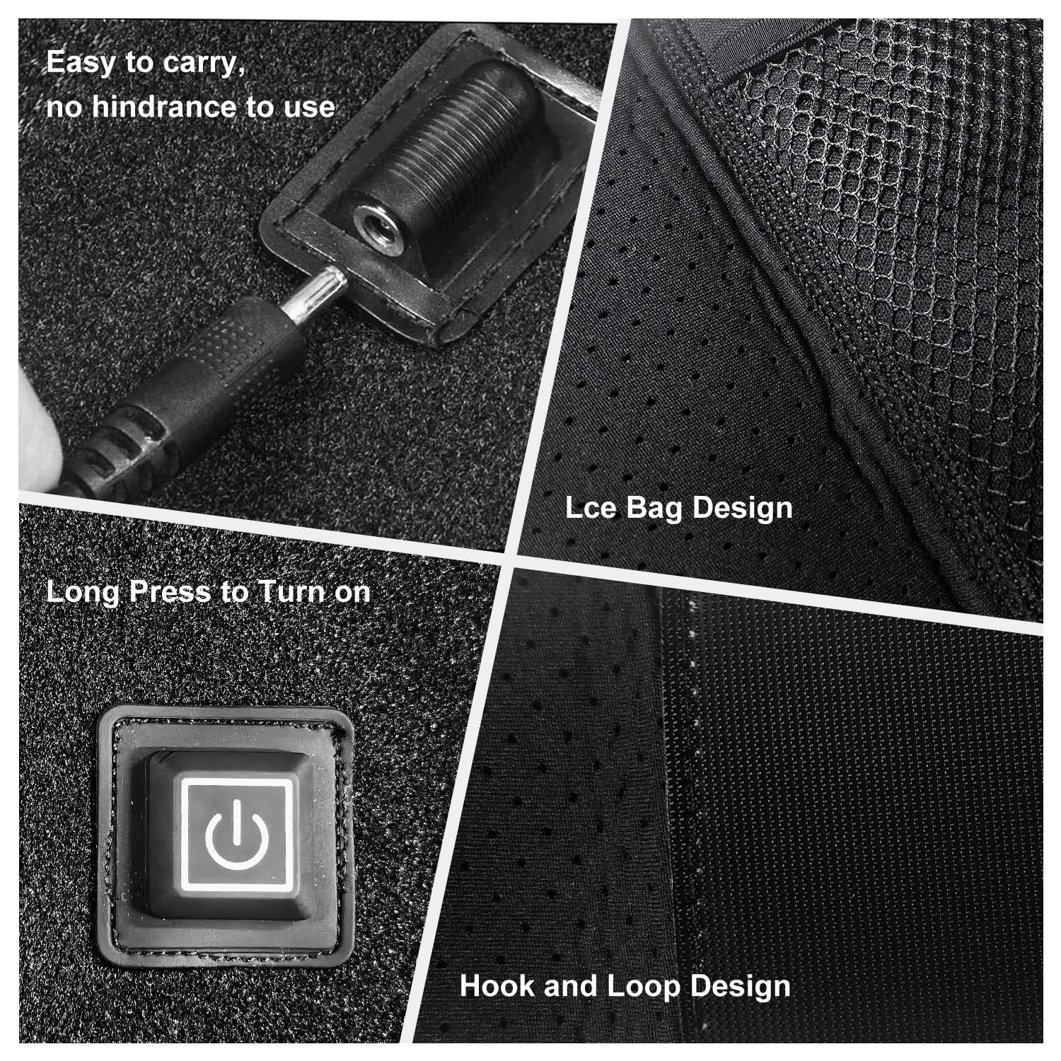 Heated Knee Brace Wrap, Knee Heating Pad with USB Adapter, 3 Adjustable Temperature Knee Warmer for Joint Arthritis Pain Swelling Cramps Relief, Pink EasyOptionXY LLC