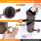 Watering Can with Garden Lights, Solar Waterfall Outdoor Decorative Lights, Solar Art Light Garden Yard Lawn Walkway Party Decorations Stake Light(with Shepherd Hook) EasyOptionXY LLC