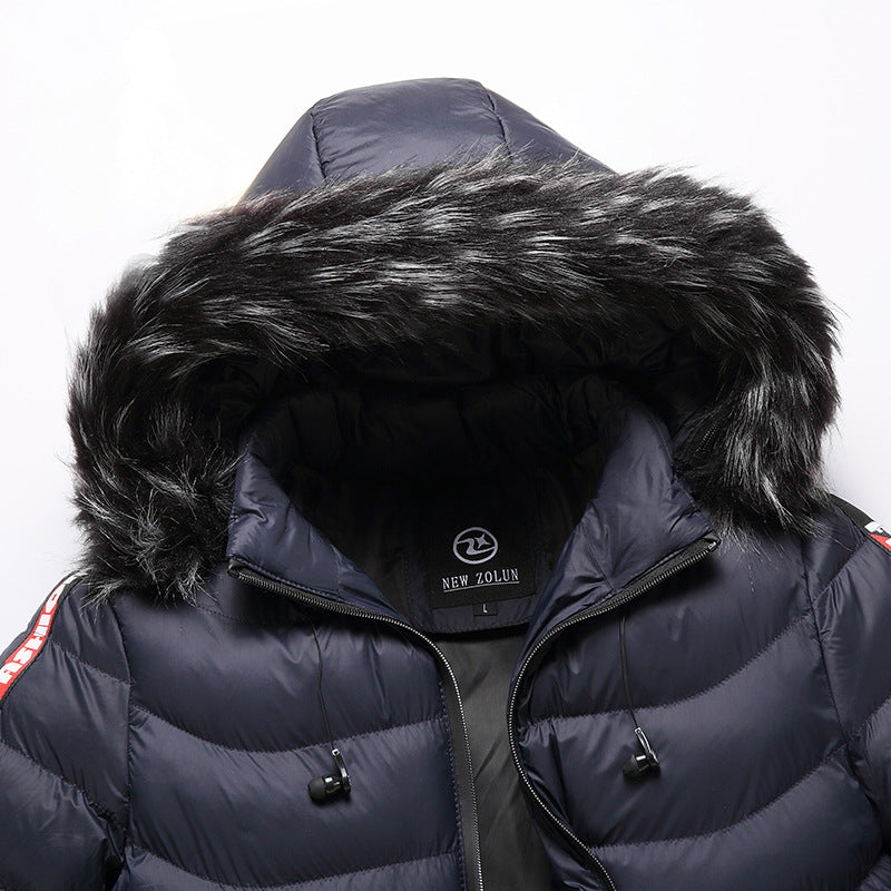 Autumn and winter men's Korean style hooded padded coat Pi-Mart