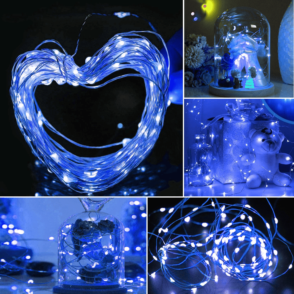 66 FT 200 LED Outdoor Solar String Lights, Waterproof Solar Fairy Lights for for Garden Patio Yard Decorative (Blue) EasyOptionXY LLC