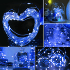 66 FT 200 LED Outdoor Solar String Lights, Waterproof Solar Fairy Lights for for Garden Patio Yard Decorative (Blue) EasyOptionXY LLC