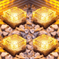 4 Pack LED Ice Cube Lights, Solar Brick Lights Outdoor, Solar Frosted Glass Light, Landscape Light Buried Light for Patio Pool Decorations, Warm White EasyOptionXY LLC