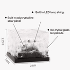 4 Pack LED Ice Cube Lights, Solar Brick Lights Outdoor, Solar Frosted Glass Light, Landscape Light Buried Light for Patio Pool Decorations, Warm White EasyOptionXY LLC