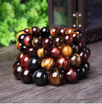 Tiger Eye Bracelet Natural Crystal Stone Buddha Bead Bracelet Pi-Mart