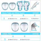 Kids Guards Protective Gear for 3-8 Years Toddlers, Light Blue Knee Pads Elbow Pads with Wrist 3 in 1 Sports Gear Set for Bike, Cycling, Roller Skating, Skateboard EasyOptionXY LLC
