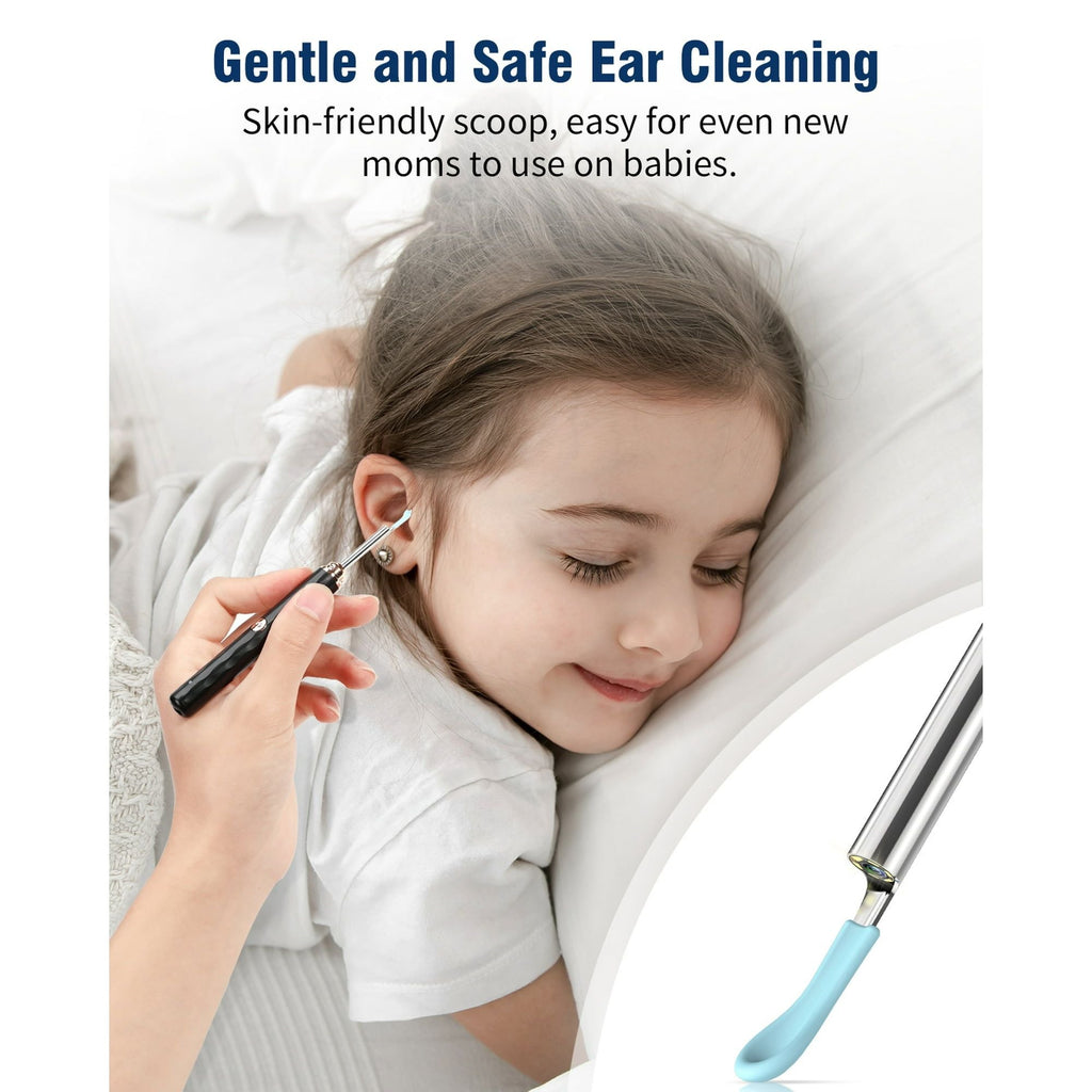 KEKOY Ear Cleaning Kit Remove Wax, Ear Camera with 1296P and 6 LED Lights, Upgrade Ear Cleaner with 10 Ear Pick, Ear Wax Removal Kit for iOS and Android, Silver EasyOptionXY LLC