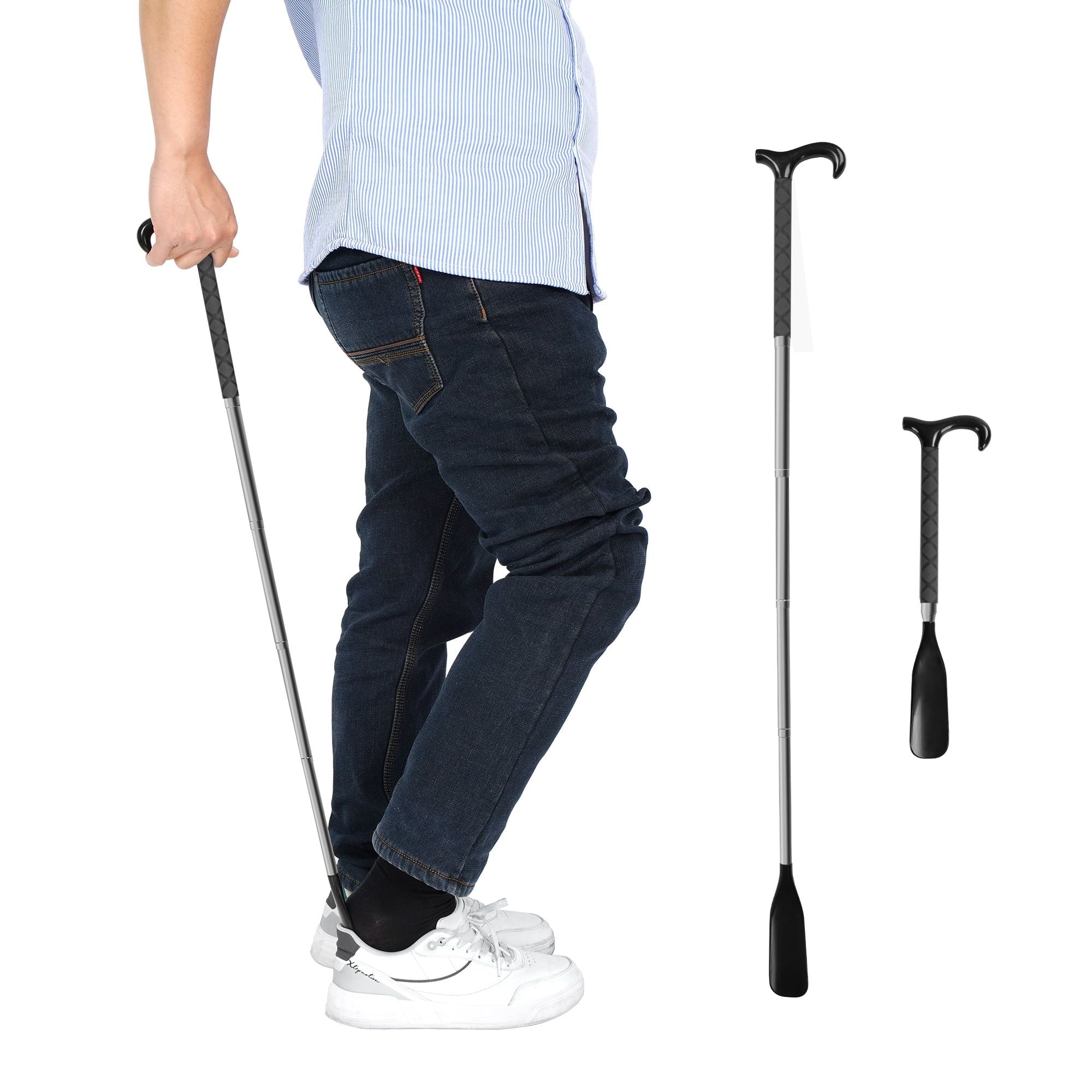 KEKOY Shoe Horn, 14" to 34" Long Handle Adjustable and Retractable Stainless Steel Long Shoehorn for Seniors with Travel Bag EasyOptionXY LLC