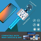 Kids Microphone, Wireless Bluetooth Microphone with LED Lights, Children Microphone Singing Toys Christmas Gifts for Kids and Adults, Blue EasyOptionXY LLC