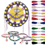 Friendship Bracelet Making Kit for Kids 6-12, Girls DIY Arts & Crafts Toys, Cool Jewelry Briading Maker Kit, Birthday Gifts for Teen Girls, Purple EasyOptionXY LLC