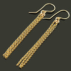 Simple Golden Chain Earrings - Stylish Minimalist Drop Earrings - SJB-DIAMOND ELITES