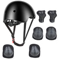 Adjustable Kids Helmet Set, Protective Gear Set with Knee Pads and Elbow Wrist Guards for 3~10yrs Girls Boys Bike Roller Skating Cycling Scooter, Black EasyOptionXY LLC