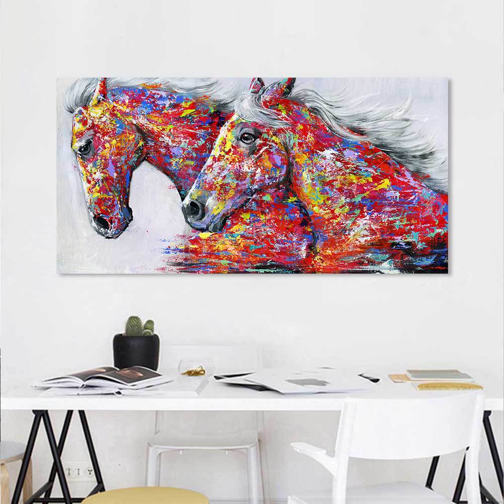 Frameless horse decorative painting Lootquake LLC