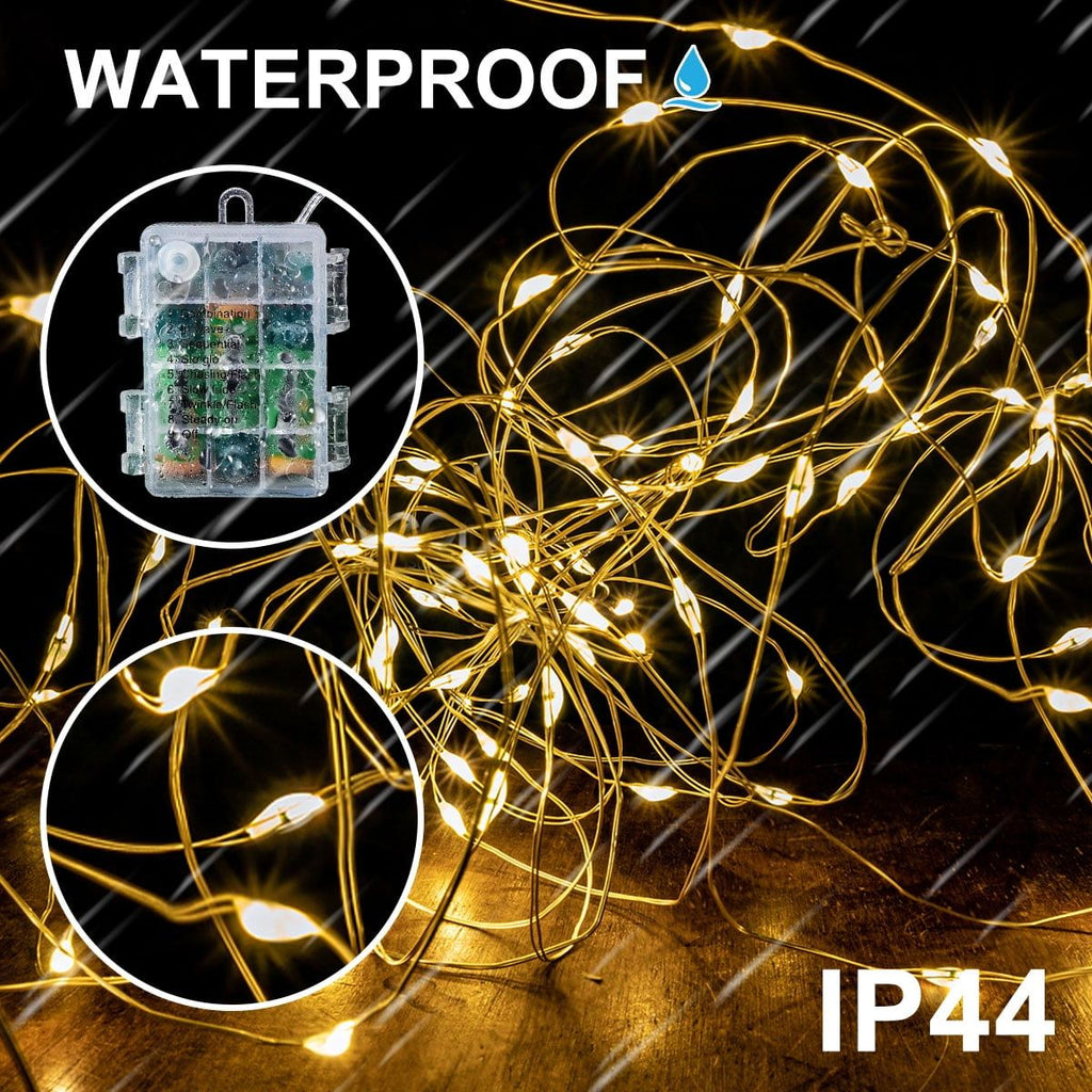 33 Feet 100 LED Fairy Lights with Remote Timer, 2 Pack Battery Operated Twinkle String Lights for Bedroom, Garden, Party, Christmas Indoor and Outdoor Decor, Warm White EasyOptionXY LLC