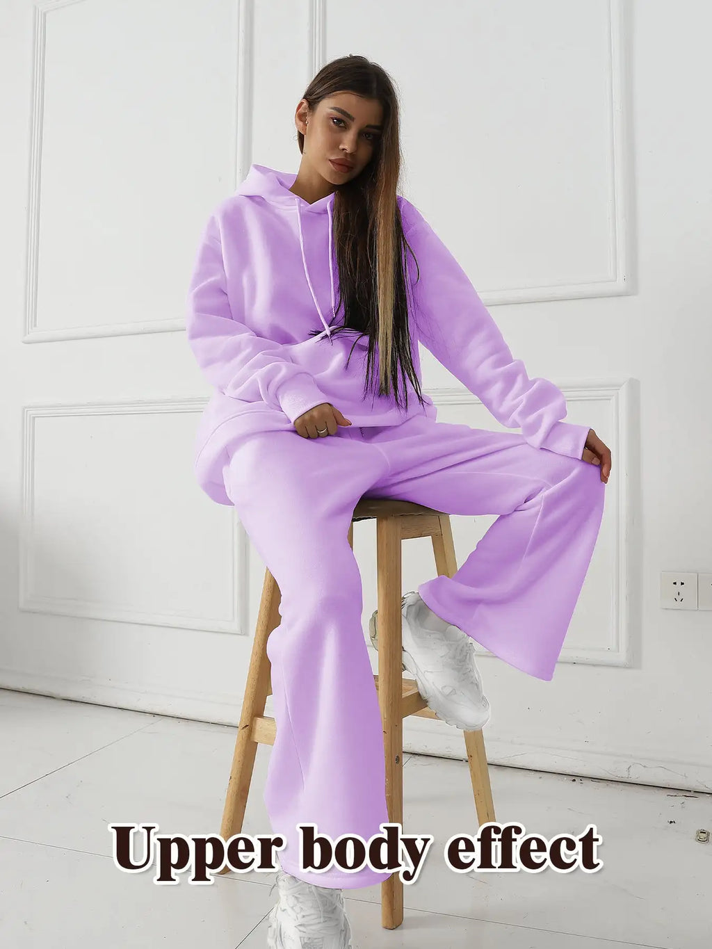 Women's Fashionable Casual Solid Color Long Sleeved Sweatshirt Set - SJB-DIAMOND ELITES