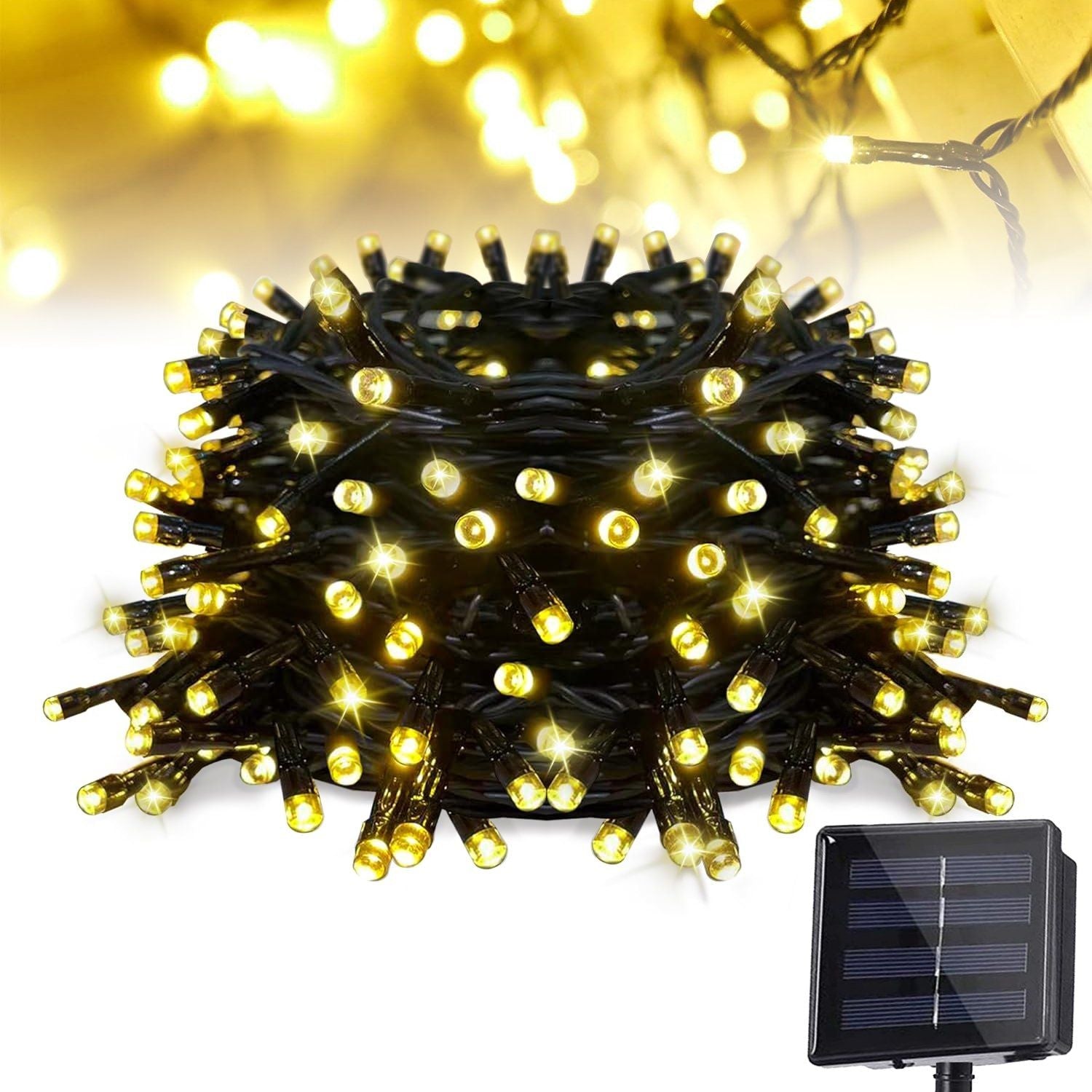 72 FT 200 LED Solar String Lights, Outdoor Solar Christmas Lights, Waterproof Solar Fairy Lights for Garden, Fence, Party Decorations, Warm White EasyOptionXY LLC