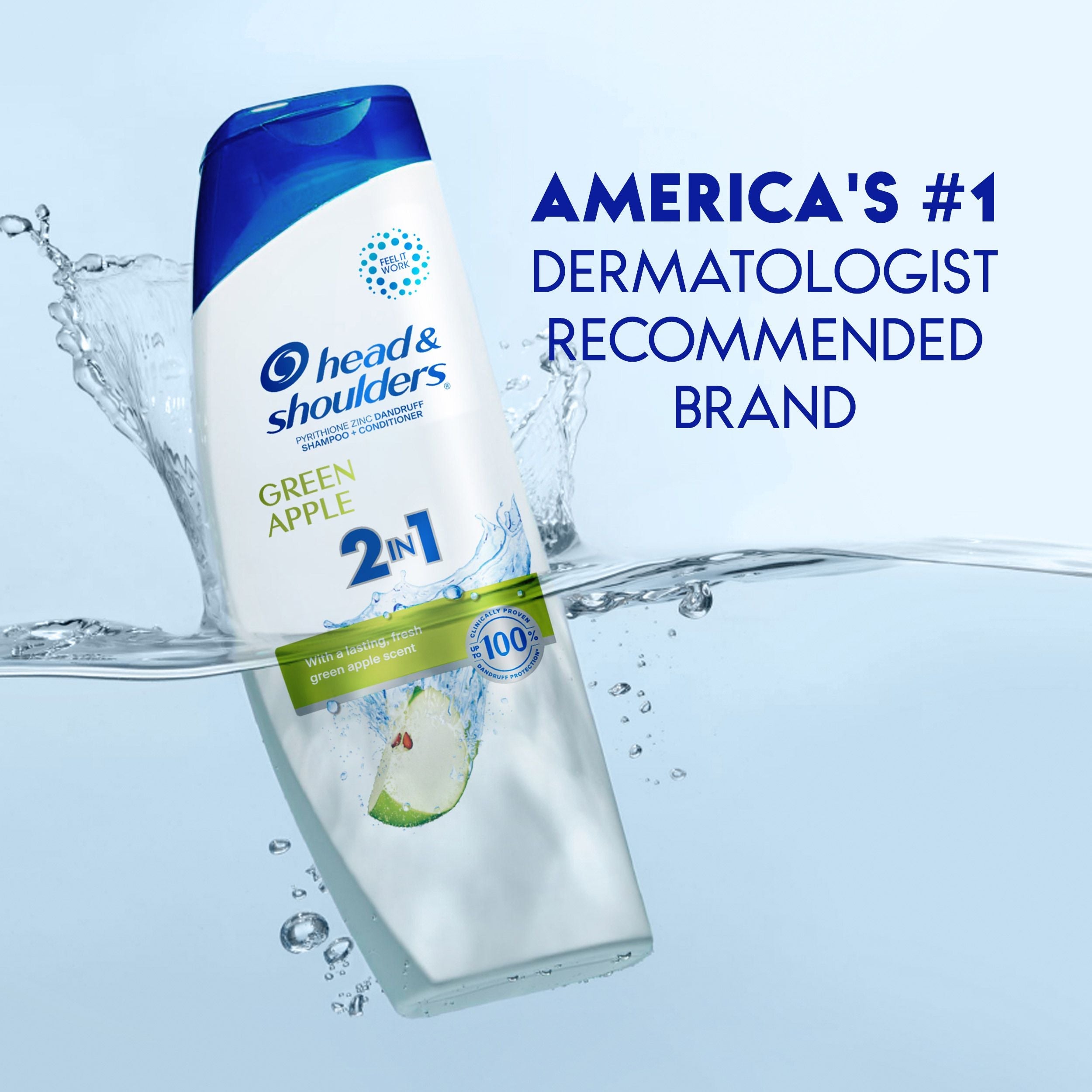 Head and Shoulders 2 in 1 Dandruff Shampoo and Conditioner; Green Apple; 12.5 oz EasyOptionXY LLC