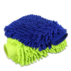 Car Wash Mitt 2 Pack, Microfiber Wash Mitt for Car Cleaning Mitts Tools, Chenille Scratch-Free Car Washing Gloves Waterproof Car Wash Kit Accessories (Blue + Green) EasyOptionXY LLC