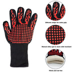 BBQ Gloves, 1472¡ãF Heat Resistant Grilling Gloves, Non-Slip Oven Gloves, Kitchen Cooking Gloves for Baking, Frying and Cutting, One Pair EasyOptionXY LLC
