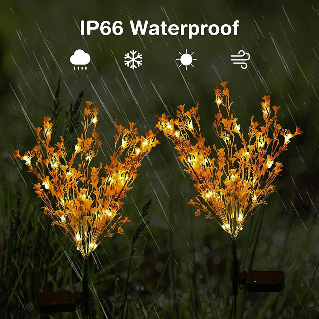 2 Pack Aritificial Canola Flowers Lights, Outdoor Solar Garden Lights Waterproof Decorative LED Solar Flower Lights for Patio Garden Yard Lawn EasyOptionXY LLC