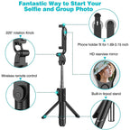 Tripod Stand Selfie Stick, Extendable Bluetooth Selfie Stick with Wireless Remote Compatible with iPhone XR/XS/X/8/Plus/7/Plus/SE/6S/6/Plus, Galaxy S9/S8/S7/S6, Android, More, Black EasyOptionXY LLC