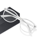Blue Light Blocking Glasses, Computer Gaming Glasses for Women Men, Anti Eyestrain & UV Glasses, White EasyOptionXY LLC