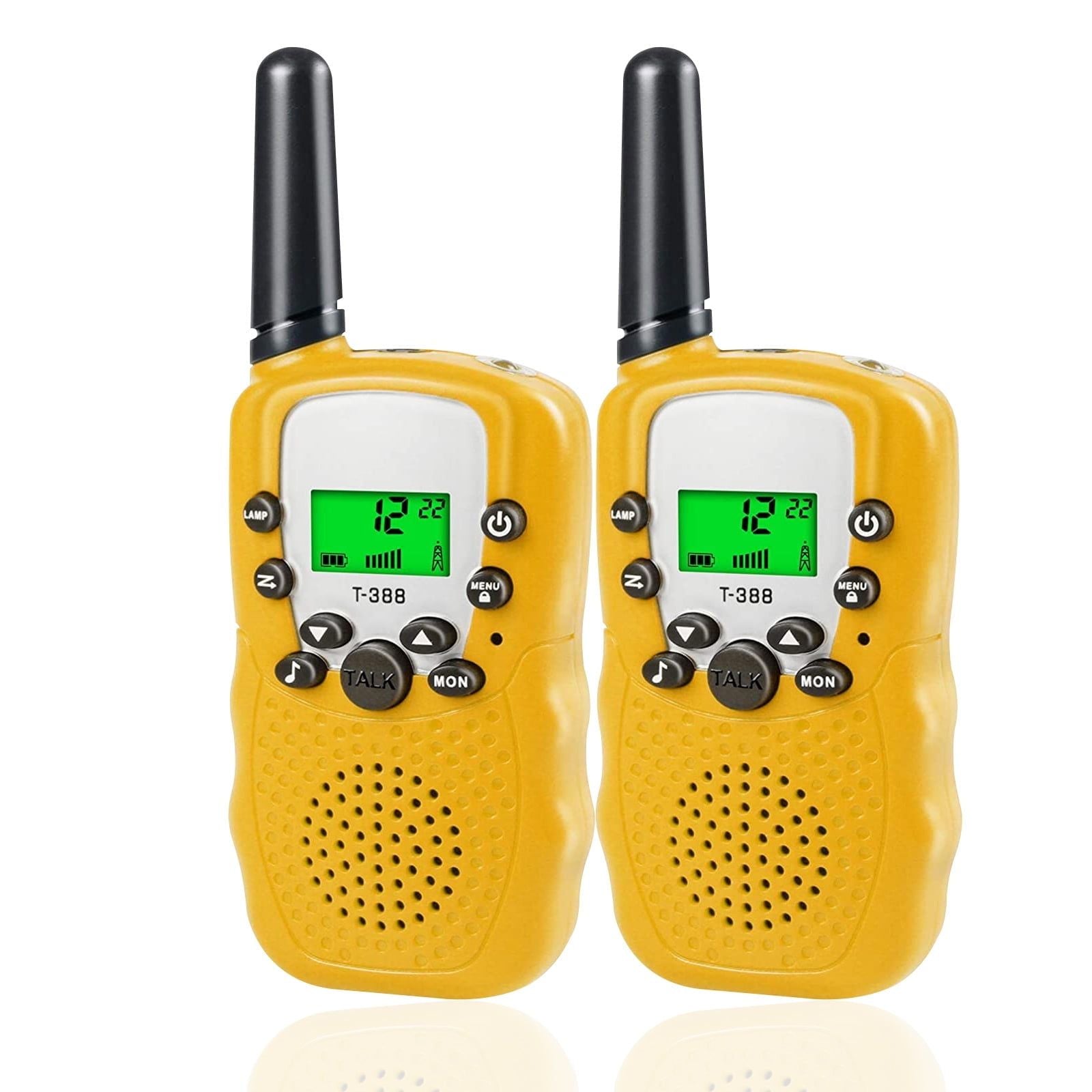 Walkie Talkie for Kids, 3 Miles Range Walky Talky Toys Stocking Stuffers Gifts for 3-12 Year Old Girls Boys Outdoor Adventures, 2 Pack, Yellow EasyOptionXY LLC