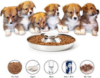 Puppy Feeder Bowl, Stainless Steel Dog Bowls for Puppy, Food Feeding Weaning Bowl for Small Medium Large Dogs (Large Size, 13.4 Inch) EasyOptionXY LLC