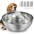 Cat Water Fountain, 2L/67oz Stainless Steel Pet Water Fountain, Quiet Cat Water Bowl for Cats and Small Dogs (Silver) EasyOptionXY LLC