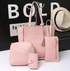 Women Bag Set Top-Handle Big Capacity Female Tassel Handbag Fashion Shoulder Bag Ladies PU Leather Crossbody Bag bolsas feminin Pi-Mart