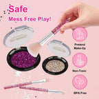 Pretend Makeup Kit for Girls, Fake Make Up Set with Cosmetic Bag, Toddler Cosmetic Beauty Set for 3, 4, 5, 6, 7, 8 Year Old Little Princess Birthday Gifts EasyOptionXY LLC