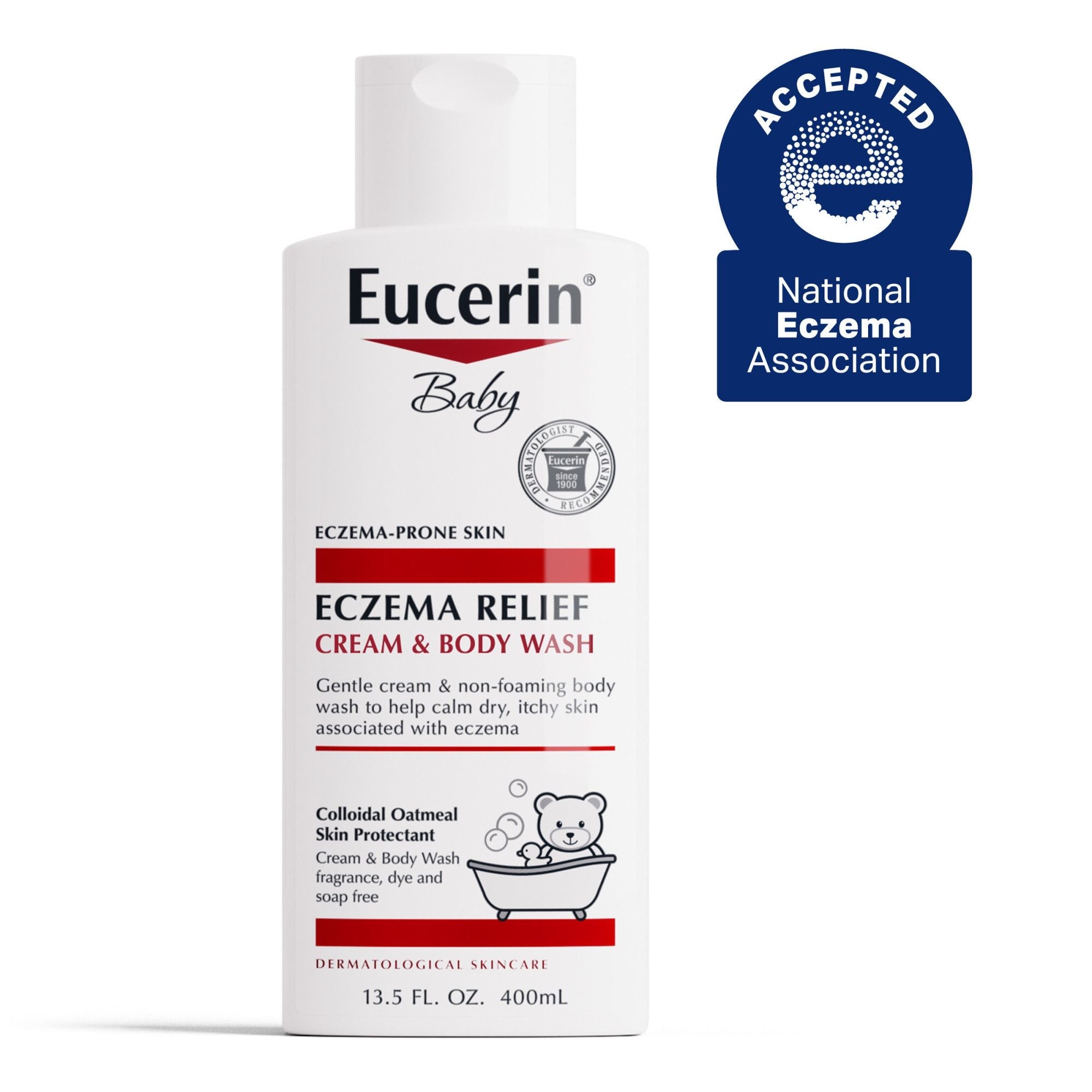 Eucerin Baby Eczema Relief Cream Body Wash, Fragrance Free, 13.5 fl oz Bottle EasyOptionXY LLC